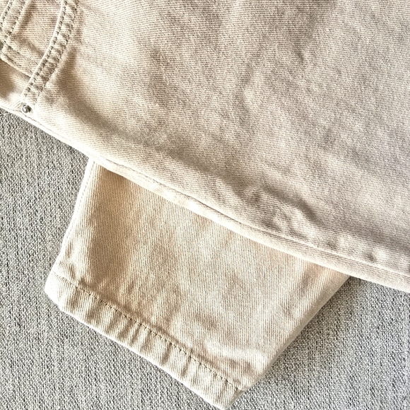 Missguided High-Waisted, Peach Ecru Tapered Baggy Denim Jeans Sz 10 UK 26" Waist - Picture 9 of 10